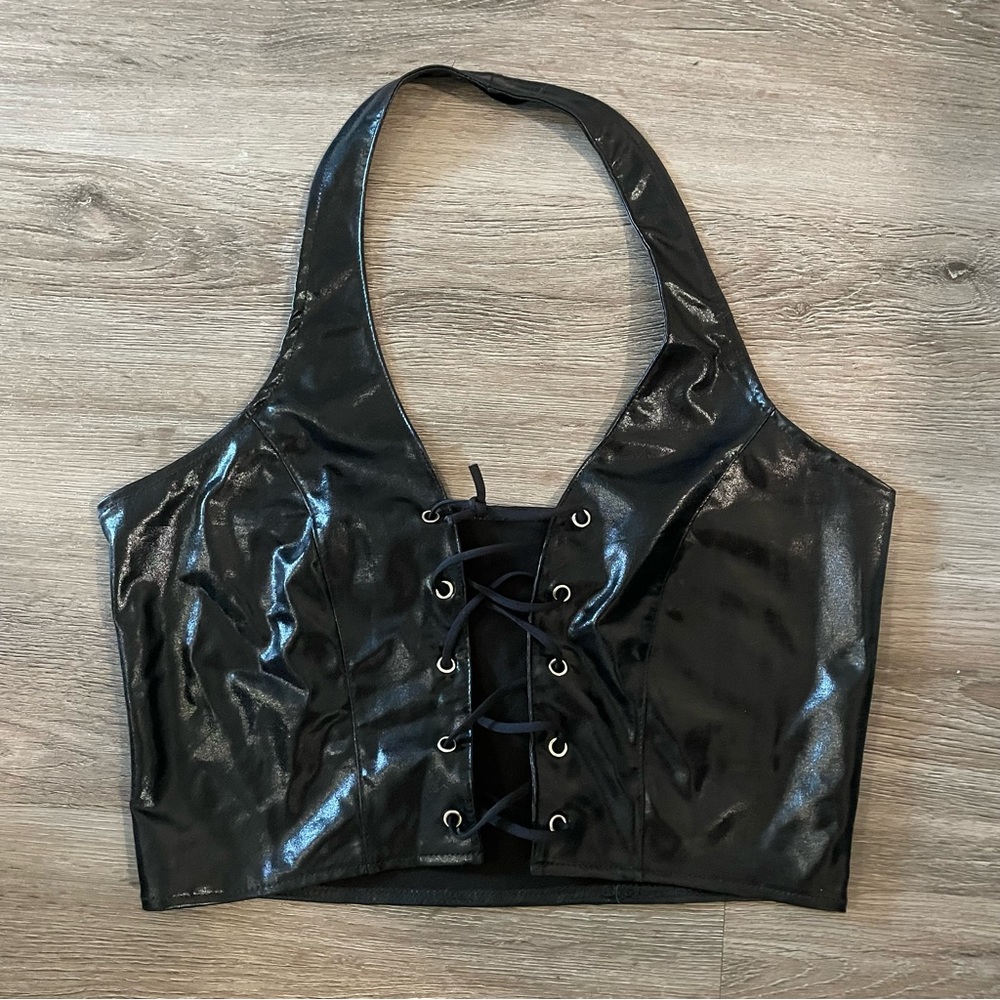Black halter top